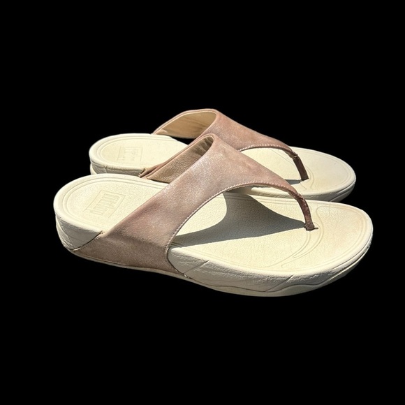 🌻Fit Flop Metallic Triangular Toe-Post Sandals Size 7 - Picture 6 of 10